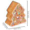 Juleform, småkageform, juletræ og hus, peberkage-look, 14 cm, 2 stk. | Floristik24.dk