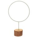 Floristik24 Dekorativ metalring på træfod til borddekoration, 43 cm