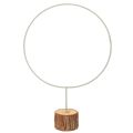 Floristik24 Dekorativ rund ring på træbase, metal, til tørrede blomster, 52 cm