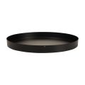 Metalbakke rund lysbakke sort Ø20cm H2,5cm 2stk | Floristik24.dk