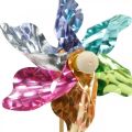 Floristik24 Mini nålehjul, festdekoration, vindmølle på pind, farverig, dekoration til haven, blomsterpropper Ø8,5cm 12 stk.