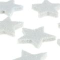 Floristik24 Mini glitter stjerne 2,5 cm hvid 48stk