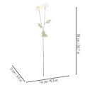 Kunstig valmue, hvid, lang stilk, 78 cm, 3 stk. | Floristik24.dk