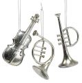 Floristik24 Musikinstrumenter sorteres. 12cm - 14,5cm sølv 3stk