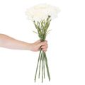 Kunstig nellikeblomst med stilk til buketter og kranse, 56 cm, 8 stk. | Floristik24.dk