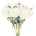 Floristik24 Kunstig nellikebuket, hvide kunstige blomster, dekoration, 4 buketter