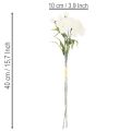 Kunstig nellikebuket, hvide kunstige blomster, dekoration, 4 buketter | Floristik24.dk