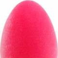 Floristik24 Påskeæg pink H40cm dekorativt æg Flokkede dekoration påske