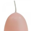 Floristik24 Påskelys æggeform, æggelys påske Fersken Ø4,5cm H6cm 6stk