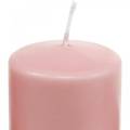 Floristik24 PURE søjlelys 130/60 dekorativt lys pink naturlig voks