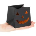 Papirpose græskar ansigt plantekasse Halloween dekoration 10 cm 6 stk | Floristik24.dk