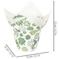 Papirblomsterpotte med kløvermotiv, nytårsdekoration, 12 cm, 12 stk. | Floristik24.dk