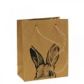 Floristik24 Gavepose påskepapirspose kaninbrun 12×6×15cm 8 stk