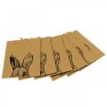 Floristik24 Gavepose påskepapirspose kaninbrun 16×6,5×20cm 6stk