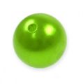Floristik24 Deco perler Ø2cm æblegrøn 12p