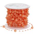Floristik24 Perle halskæde Orange 6mm 15m