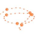Floristik24 Perle halskæde Orange 6mm 15m