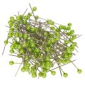 Floristik24 Grønne perlehovedede blomsternåle, alsidige anvendelser, Ø4 mm, 40 mm, 150 stk.
