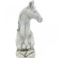Floristik24 Hestehoved buste deco figur hest keramik hvid, grå H31cm