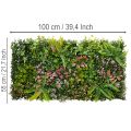 Kunstig plantevæg 100 x 55 cm lodret grønning | Floristik24.dk