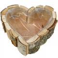 Floristik24 Planter, hjerteformet træskål, planter af birketræ, hjerteskål 27 × 28cm