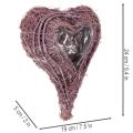 Plantehjerte med foliedekoration til plantning 24 cm | Floristik24.dk