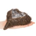 Hjerteformet plantekasse lavet af kviste med folie, 20 cm, 2 stk. | Floristik24.dk