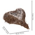 Hjerteformet plantekasse lavet af kviste med folie, 20 cm, 2 stk. | Floristik24.dk