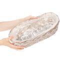 Kurvplantekasse med folieindsats, oval, hvid, 37 cm | Floristik24.dk
