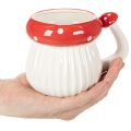 Keramikkrus med fluesvamp-motiv til dekoration, 10 cm | Floristik24.dk