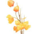Kunstig kinesisk lanterneplante, Physalis-gren med blomster, 95 cm | Floristik24.dk
