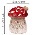 Dekoration af svampehus miniature fluesvamp 6 cm 2 stk. | Floristik24.dk