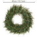 Kunstig krans af fyrregrene med små kogler, 40 cm | Floristik24.dk