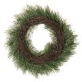 Kunstig krans af fyrregrene med små kogler, 40 cm | Floristik24.dk