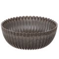 Floristik24 Ribbet skål, antracit, dekorativ skål, rund, 15 cm, 2 stk.