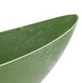 Floristik24 Plastikbåd grøn 55,5 cm x 14,5 cm H17,5 cm, 1 stk.