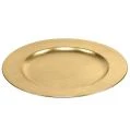 Plastplade Ø33cm guld med bladguld effekt | Floristik24.dk