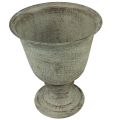 Floristik24 Kop antik metal kop vase grå/brun Ø18,5cm 21,5cm