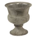 Floristik24 Kop vase metal dekorativ skål grå antik Ø13,5cm H15cm