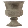 Floristik24 Kop vase metal dekorativ skål grå antik Ø13,5cm H15cm