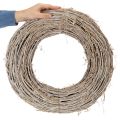 Dekorativ krans, rattangrene, hvidvasket, til kreativt design, 50 cm | Floristik24.dk