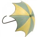 Floristik24 Metal paraplyer, forår, hængende paraplyer, efterårsdekoration pink/grøn, blå/gul H29,5cm Ø24,5cm sæt af 2 stk.