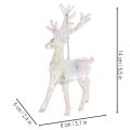Akryl rensdyrpynt til juletræ, 14 cm, 4 stk. | Floristik24.dk