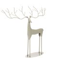Floristik24 Dekorativ hjorteskulptur med store gevirer, moderne metallook, 48 cm