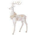 Floristik24 Dekorativ hjortefigur med kogledekoration til vinterdekoration, 49 cm