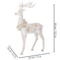 Dekorativ hjortefigur med kogledekoration til vinterdekoration, 49 cm | Floristik24.dk