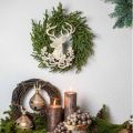 Floristik24 Rensdyr til at hænge, juledekoration, hjortehoved, metalvedhæng gyldent antik look H23cm 2stk