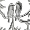 Floristik24 Borddekorationsfjeder, dekorativ ring fugl deco sølv H37,5cm