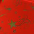 Rondella manchet julemotiv rødt guld 60cm 50stk