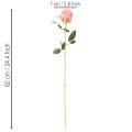 Kunstige roseblomster i en buket, lang stilk 62 cm, 12 stk. | Floristik24.dk